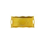Akmetal Gold İki Kişilik Metal Çay Kahve Tepsisi 33 X 16 Cm
