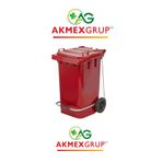 Akmex Grup Akmex Tıbbi Atık Plastik Pedallı Çöp Konteyneri 90 Litre Konteyner - A Isıya Karşı Dayanıklı-