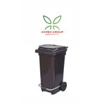 Akmex Grup Plastik Metal Pedallı Çöp Konteyneri 120 Litre Konteyner - Isıya Dayanıklı Malzeme Çöp Kutusu