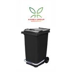 Akmex Grup Plastik Metal Pedallı Çöp Konteyneri 240 Litre Konteyner - Isıya Dayanıklı Malzeme Çöp Kutusu