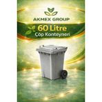 Akmex Grup Umbex Plastik Çöp Konteyneri 60 Litre Konteyner - A Isıya Karşı Dayanıklı- - Gri