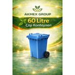 Akmex Grup Umbex Plastik Çöp Konteyneri 60 Litre Konteyner - A Isıya Karşı Dayanıklı- - Mavi