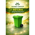 Akmex Grup Umbex Plastik Çöp Konteyneri 60 Litre Konteyner - A Isıya Karşı Dayanıklı- - Yeşil