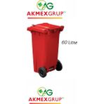 Akmex Plastik Çöp Konteyneri 60 Litre Konteyner - A Isıya Karşı Dayanıklı Malzeme