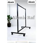 Akmir Raf Sabit Eteklik Askılık Ayaklı Askılık Tekerlekli Stand Konfeksiyon Askısı Elbise Askılığı