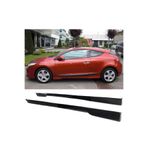AkmTuning Renault Megane 3 Yan Marşpiyel Seti Plastik 2 Adet Mat Siyah 2009 2010 2011 2012 2013 2014 2015 2016