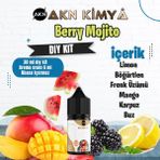Akn Kimya Berry Mojito Dıy Kit Limon Böğürtlen Frenk Üzümü Buz Gıda Aroması %20 Oranda Aroma İçerir (Hazır Değildir ) - 30 ml
