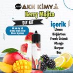 Akn Kimya Berry Mojito Dıy Kit Limon Böğürtlen Frenk Üzümü Buz Gıda Aroması %20 Oranda Aroma İçerir (Hazır Değildir ) - 60 ml