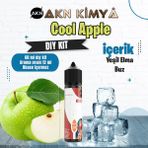 Akn Kimya Cool Apple Dıy Kit Yeşil Elma Buz Gıda Aroması %20 Oranda Aroma İçerir (Hazır Değildir ) - 60 ml
