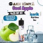 Akn Kimya Cool Apple Yoğun Dıy Kit Yeşil Elma Buz Gıda Aroması %25 Oranda Aroma İçerir (Hazır Değildir ) - 60 ml