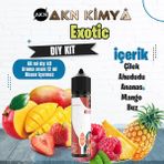 Akn Kimya Exotic Dıy Kit Çilek Ahududu Ananas Gıda Aroması %20 Oranda Aroma İçerir (Hazır Değildir ) - 60 ml