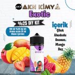 Akn Kimya Exotic Yoğun Dıy Kit Çilek Ahududu Ananas Gıda Aroması %25 Oranda Aroma İçerir (Hazır Değildir ) - 100 ml