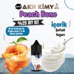 Akn Kimya Peach Bone Yoğun Dıy Kit Şeftali Yogurt Gıda Aroması %25 Oranda Aroma İçerir (Hazır Değildir ) - 30 ml