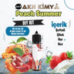 Akn Kimya Peach Summer Dıy Kit Şeftali Çilek Nar Buz Gıda Aroması %20 Oranda Aroma İçerir (Hazır Değildir ) - 60 ml