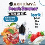 Akn Kimya Peach Summer Yoğun Dıy Kit Şeftali Çilek Nar Buz Gıda Aroması %25 Oranda Aroma İçerir (Hazır Değildir ) - 30 ml