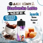 Akn Kimya Starbucks Latte Yoğun Dıy Kit Kahve Karamel Süt Gıda Aroması %25 Oranda Aroma İçerir (Hazır Değildir ) - 100 ml