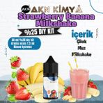 Akn Kimya Strawberry Banana Milkshake Yoğun Dıy Kit Çilek Muz Gıda Aroması %25 Oranda Aroma İçerir (Hazır Değildir ) - 30 ml