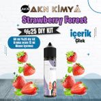 Akn Kimya Strawberry Forest Yoğun Dıy Kit Çilek Gıda Aroması %25 Oranda Aroma İçerir (Hazır Değildir ) - 60 ml