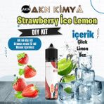 Akn Kimya Strawberry Ice Lemon Dıy Kit Çilek Limon Buz Gıda Aroması %20 Oranda Aroma İçerir (Hazır Değildir ) - 60 ml