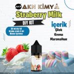 Akn Kimya Strawberry Milk Dıy Kit Çilek Süt Gıda Aroması %20 Oranda Aroma İçerir (Hazır Değildir ) - 30 ml