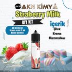 Akn Kimya Strawberry Milk Dıy Kit Çilek Süt Gıda Aroması %20 Oranda Aroma İçerir (Hazır Değildir ) - 60 ml