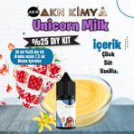 Akn Kimya Unicorn Milk Cutwood Yoğun Dıy Kit Çilek Süt Vanilya Gıda Aroması %25 Oranda Aroma İçerir (Hazır Değildir ) - 30 ml