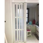 Akordeon Kapı Sap Donanımına Sahip Iç Akordeon Kapısı, Katlanabilir Alüminyum Çerçeve Buzlu Akrilik Panel Kapı Için Sürgülü Kapı, 48x80/ 32x80/ 24x80(32x80in(81.3x203.2cm))