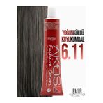 AKOS Yoğun Etkili Saç Boyası 60ml - Yoğun Küllü Koyu Kumral 6.11 + Pierra oksidan 60ml