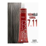 AKOS Yoğun Etkili Saç Boyası 60ml - Yoğun Küllü Kumral 7.11 + Pierra oksidan 60ml