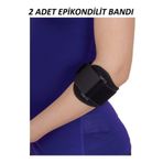 AKOTEKS 2 Adet Epikondilit Bandajı Tenisçi Dirsek Bandı Epicondilitis Dirsekliği