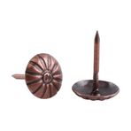 Akozon 100 adet Vintage Döşeme Çivi Bronz Metal Etiketler Mobilya Kanepe Ayakkabı Kapı DIY Dekoratif Projeler Tack (Papatya Çivi 11*16mm)