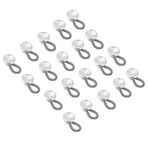 Akozon 20 adet düğme bel uzatıcı, yaka uzatıcı, elastik düğmeli metal manto, pantolon, elbise, gömlek, yaka etekler için