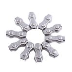 Akozon 3 mm P K 10 M3 Dubleks Metal Kablo Klipsleri Paslanmaz Çelik Kablo Tutamakları Kablo Dolumu için Kaliper Cessor Örgü Kablo Kelepçesi 4 mm Düz Paslanmaz Çelik Kablo Kelepçesi + Kablo Kelepçesi + Çift