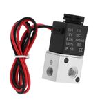 Akozon 3V1‑06 3 Yollu 2 Pozisyon 1/8 BSP Normalde Kapalı Pnömatik Solenoid Hava Valfi 3V1‑06 3 Yollu (ban6521udt-01)