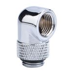 Akozon 90 Derece Döner 360° G1/4 PC Için Su Soğutma Bağlantısı - Sıvı Soğutma Sistemleri Için Yüksek Kaliteli Açı Adaptörü (SILVER)