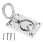 Akozon Flush kaldırma kolu, 62 x 44 mm tekne kare Flush çekme halka kulpları paslanmaz çelik Luke Griff Marine Hardware Aksesuar