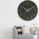 Akozon Modern Sessiz Duvar Saati - Oturma Odası Için 8 İnç 20CM Şık 3D Asma Saat - İskandinav Tasarım Toptan Satış (Beyaz Çerçeve Siyah Bootom Beyaz Kelime)