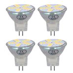 Akozon MR11 LED Ampul 5W 15LED 500LM, Çift Pim Tabanı, DC12V, CE Ve ROHS Sertifikalı, Spot Işığı Için, Gömme Aydınlatma, Raylı Aydınlatma, Peyzaj Aydınlatma - 4 Paket (Soğuk