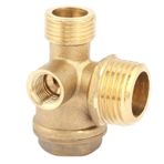 Akozon Premium 3 Yollu Pirinç Hava C Resör Çek Valf Erkek Dişli Boru Konektörü - C Ressor Pistonlu Pompalar Ve Hava Basınç Tankları Için Korozyona Dirençli, Yüksek Kırılma Mukavemetli
