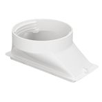 Akozon Taşınabilir AC Hortum Bağlayıcı, A Konu 5 "Çap Dikdörtgen Arayüz 130mm Adaptör C Taşınabilir Bağlayıcı Evrensel Saat Yönünün Tersine Saat Yönünün Tersine