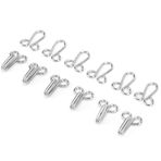 Akozon Üst Mont Ve İç Giyim Için Premium 10 Adet Bronz Kürk Kanca Bağlantı Elemanları (Parlak beyaz yakalı kancayı 2,8 cm çapında)