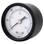 Akozon Yakıt, Hava, Yağ, Sıvı Ve Su Için Kompakt Basınç Göstergesi, 0-20bar/0-300psi Aralığı, 1/8 BSPT Dişli