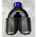AKRAPOVİÇ (YERLİ) 76 mm egzoz ucu çiftli eşit