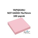 Akraz Art Design YAPIŞKANLI NOT KAĞIDI postit KÜP 76X76 100yp. PASTEL PEMBE 1 ADET