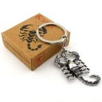 Akrep Burcu Astroloji Zirkon Taşlı Parlak Metal Anahtarlık KC286