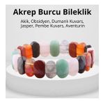 Akrep Burcu Rolex Bileklik Jasper Obsidyen Pembe Kuvars Aventurin Dumanlı Kuvars