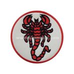 Akrep Nakış Işleme Arma Patch Peç Kırmızı Peç 8×8 Cm Siyah