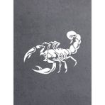 Akrep - Scorpion - Araba - Oto - Motosiklet - Karavan - Cam Sticker 00588 - 50x38 Cm - Beyaz