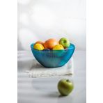 Akrilik Barok Aquamarin Büyük Kare Meyve & Salata Kasesi & Karıştırma Kabı / 3,3 Lt (CAM DEĞİLDİR)