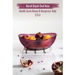 Akrilik Barok Murdum Buyuk Oval Meyve & Salata Kasesi & Karistirma Kabi / 3,3 Lt (Cam Degıldır)